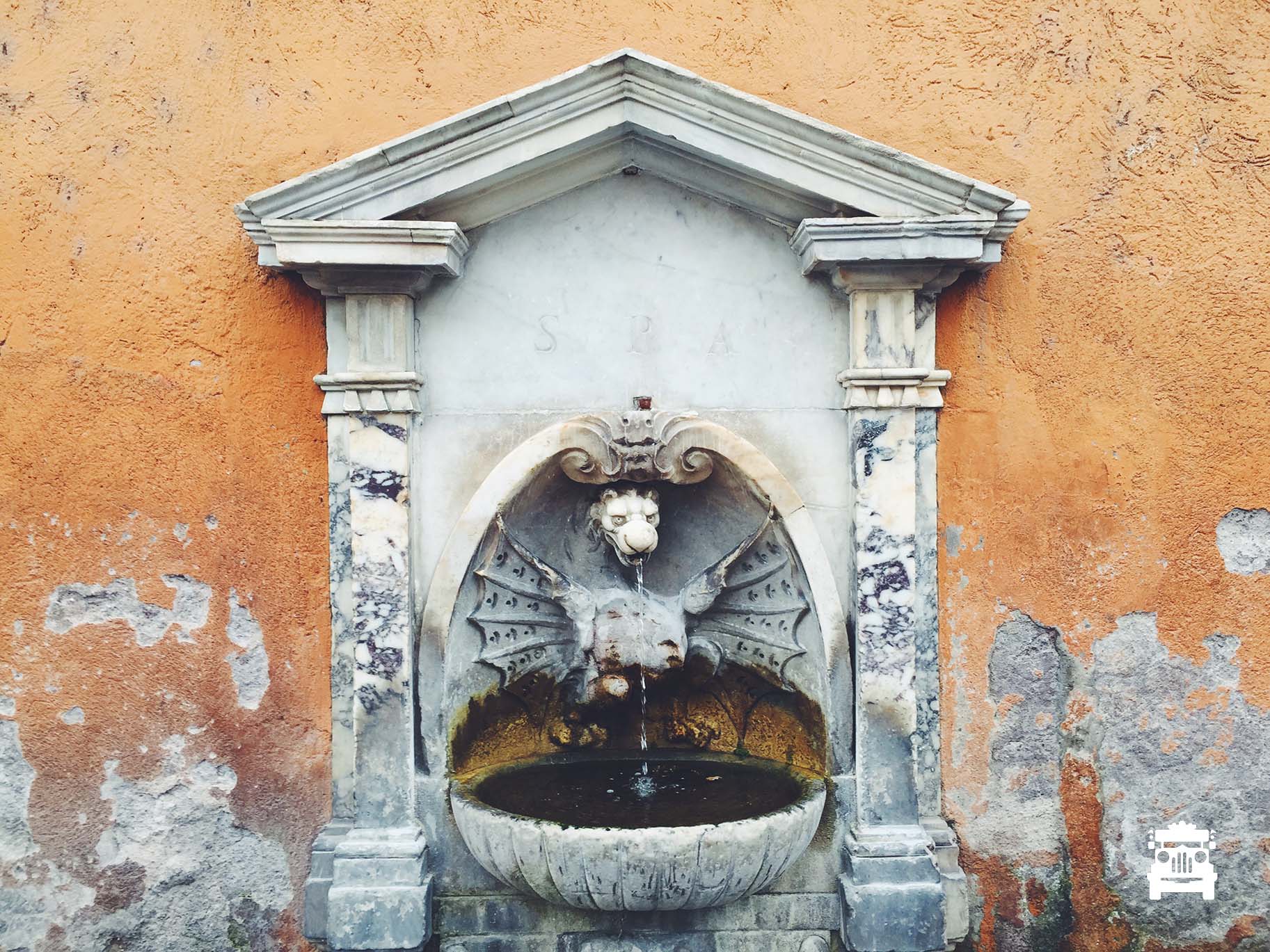 A beautiful water fountain I spotted on our walk