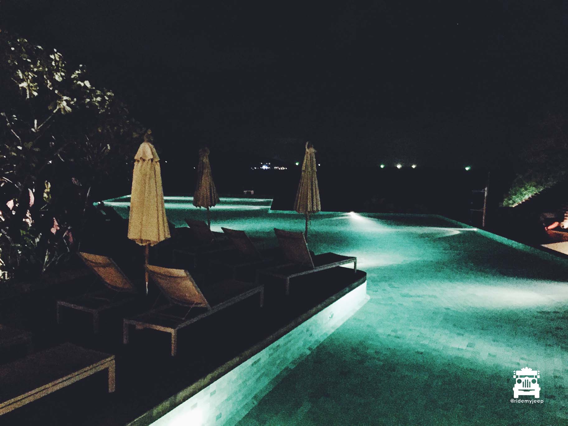 Pool at night